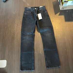 Zara black high rise denim